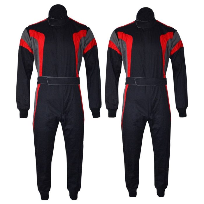 Go Kart Cardura Race Suit Red/Grey/Black