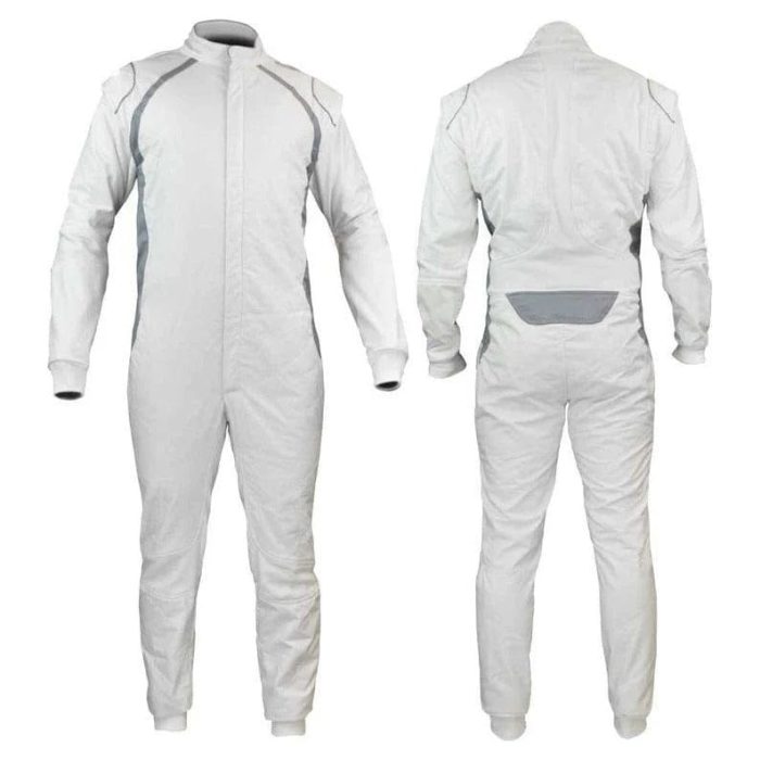 Go Kart Cardura Race Suit Grey/White