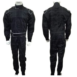 Go Kart Cotton Hobby Single Layer Race Suit Black