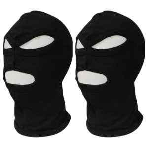Black 3 Hole Go Kart Cotton Balaclava | Breathable Karting Face Mask