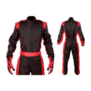 Go Kart Cotton Hobby Single Layer Race Suit Red/Black