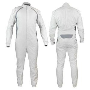 Go Kart Cardura Race Suit Grey/White