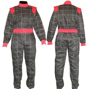 Go Kart Cotton Hobby Single Layer Race Suit Red/Black