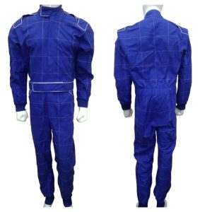 Go Kart Cotton Hobby Single Layer Race Suit Blue