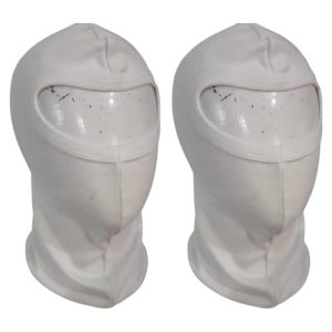 White Go Kart Cotton Balaclava | Breathable Karting Face Mask
