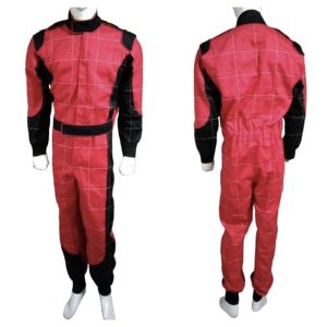 Go Kart Cotton Hobby Single Layer Race Suit Red/Black