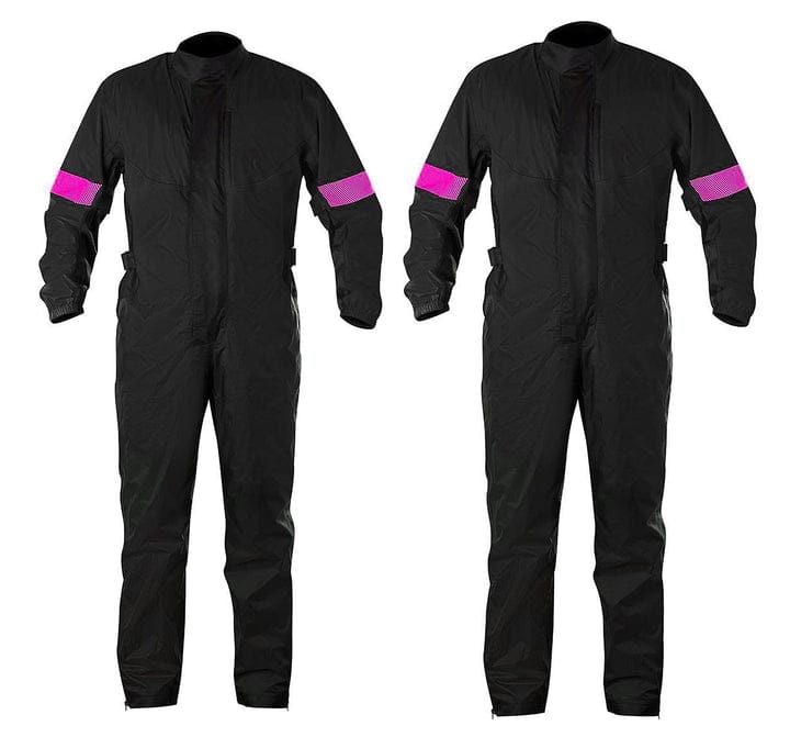 Go Kart Waterproof Weather Driving Rain Suit Circuit Racing Pink/Black