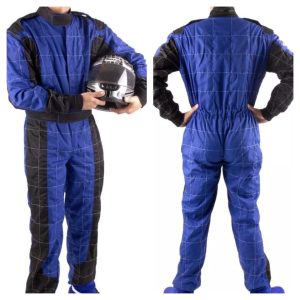 Go Kart Cotton Hobby Single Layer Race Suit Blue/Black
