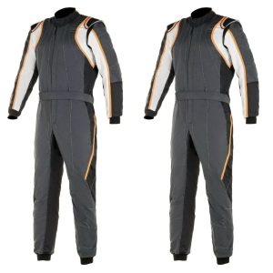 Go Kart Cardura Race Suit Black/Grey/White
