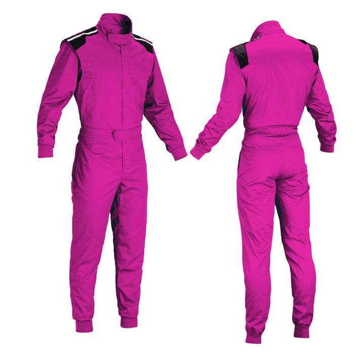 Go Kart Cotton Hobby Single Layer Race Suit Pink/Black