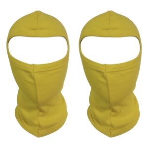 Yellow Go Kart Cotton Balaclava | Breathable Karting Face Mask