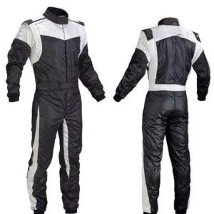 Go Kart Cardura Race Suit Black/White