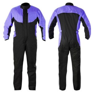 Go Kart Waterproof Weather Driving Rain Suit Circuit Racing Purple/Black