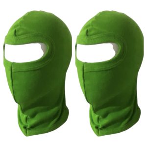 Green Go Kart Cotton Balaclava | Breathable Karting Face Mask